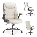 Chaise de bureau ergonomique TUYOHW avec accoudoirs relevables réglables, chaise d'ordinateur pivotante avec soutien lombaire et base en métal, chaise Criss Cross pour la maison