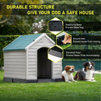 Niche pour chien en plastique BOSSIN, pour chiens de petite à grande taille, abri isolé intérieur/extérieur avec plancher surélevé