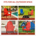 Chaise Outsunny Adirondack Pliante, Chaises de Plage Longues en Plastique HDPE Tout Temps pour Patio, Terrasse et Mobilier de Jardin