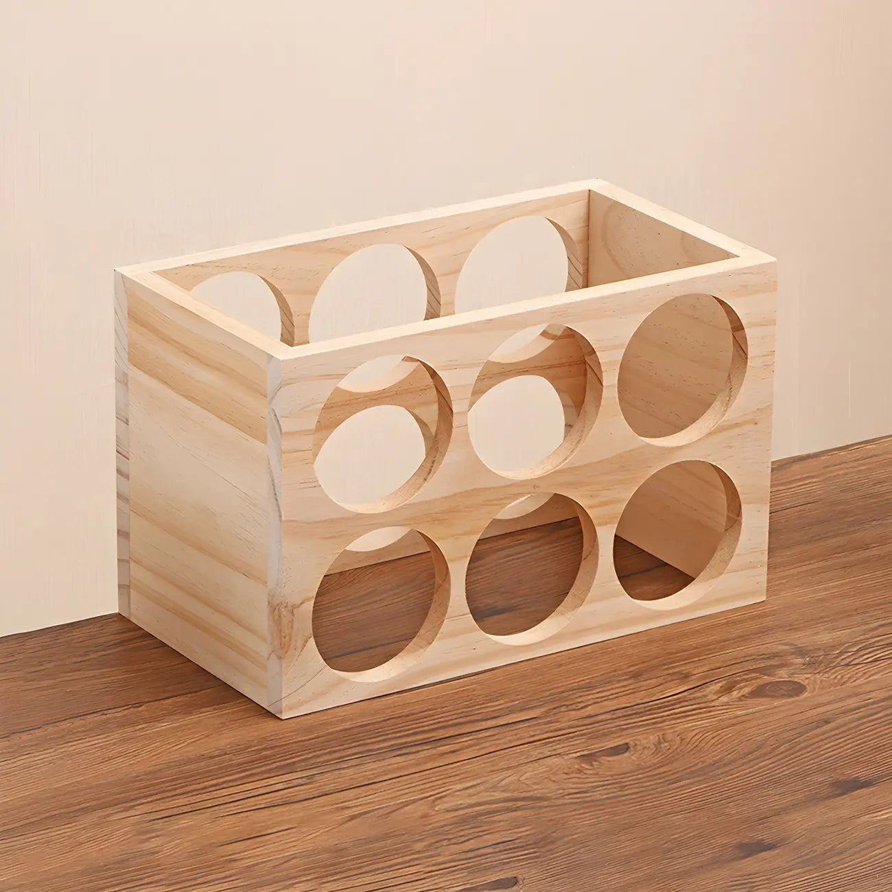 Présentoir à Vin Empilable en Bois Naturel pour Comptoir
