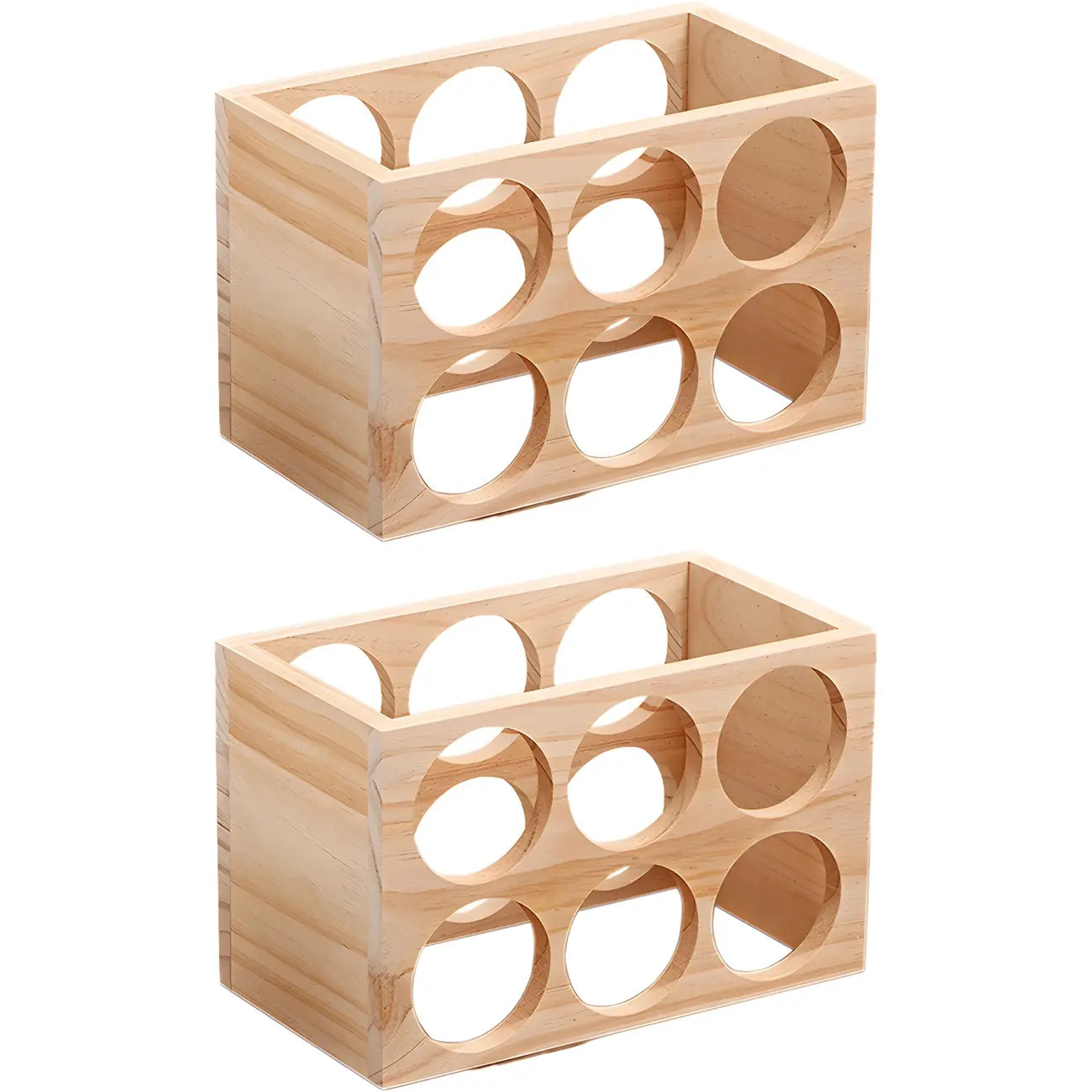 Présentoir à Vin Empilable en Bois Naturel pour Comptoir
