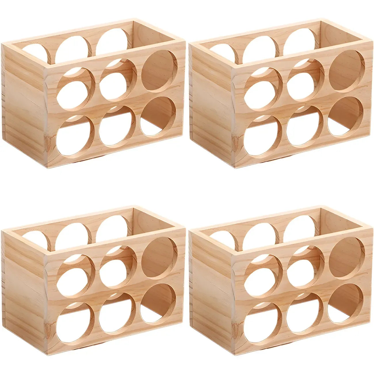 Présentoir à Vin Empilable en Bois Naturel pour Comptoir