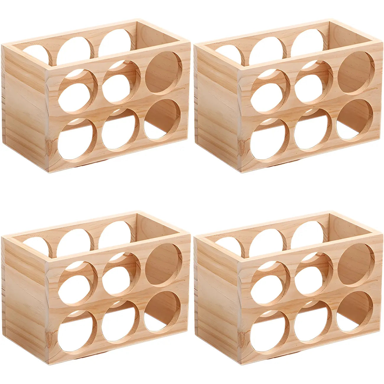 Présentoir à Vin Empilable en Bois Naturel pour Comptoir