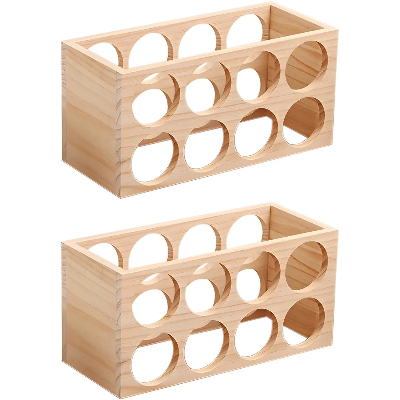 Présentoir à Vin Empilable en Bois Naturel pour Comptoir