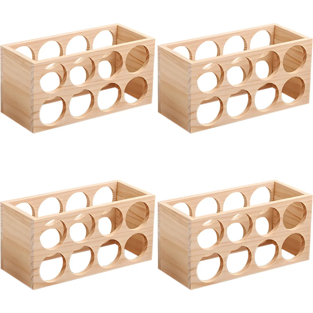Présentoir à Vin Empilable en Bois Naturel pour Comptoir