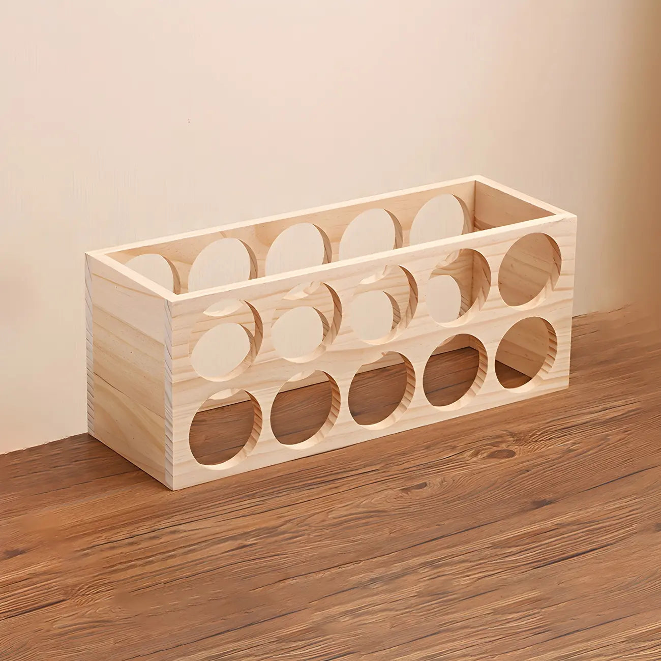Présentoir à Vin Empilable en Bois Naturel pour Comptoir