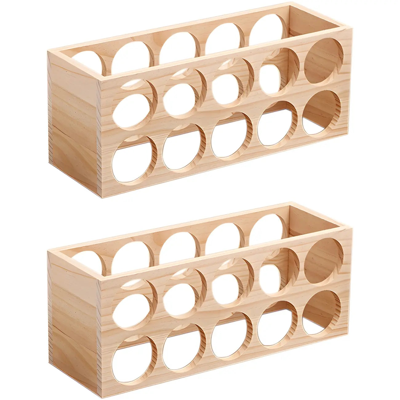Présentoir à Vin Empilable en Bois Naturel pour Comptoir
