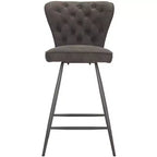 Tabouret de comptoir pivotant Ashby 26H de style moderne du milieu du siècle, avec capitonnage en cuir (ensemble de 2) - FOX1702 - Safavieh Couture