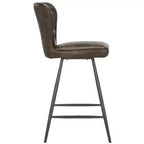 Tabouret de comptoir pivotant Ashby 26H de style moderne du milieu du siècle, avec capitonnage en cuir (ensemble de 2) - FOX1702 - Safavieh Couture