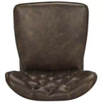 Tabouret de comptoir pivotant Ashby 26H de style moderne du milieu du siècle, avec capitonnage en cuir (ensemble de 2) - FOX1702 - Safavieh Couture