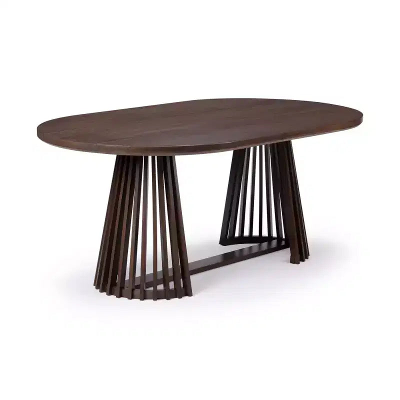 Table à manger rectangulaire 72 Lido Plank+Beam, table de cuisine minimaliste en bois massif pour 6 personnes