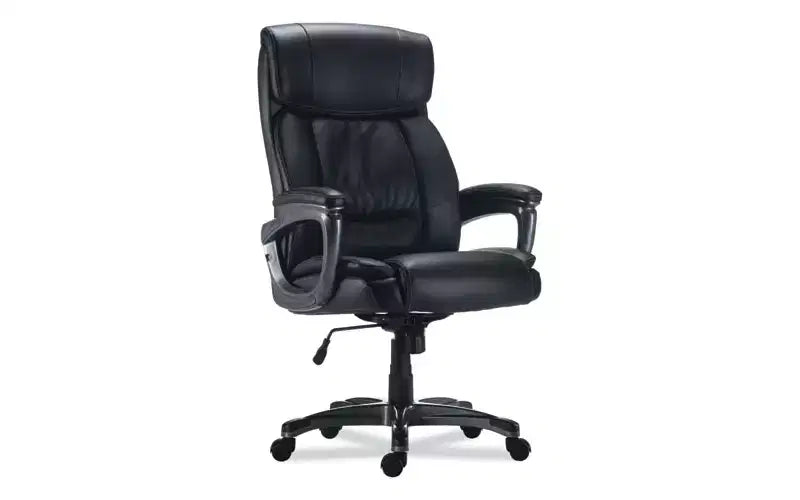 Fauteuil grand gabarit Alera Alera Egino, supporte jusqu'à 181 kg, siège/dossier noir, piètement noir