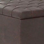 Table basse carrée avec rangement et pouf WyndenHall Elliot