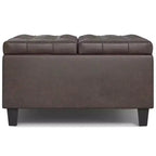 Table basse carrée avec rangement et pouf WyndenHall Elliot