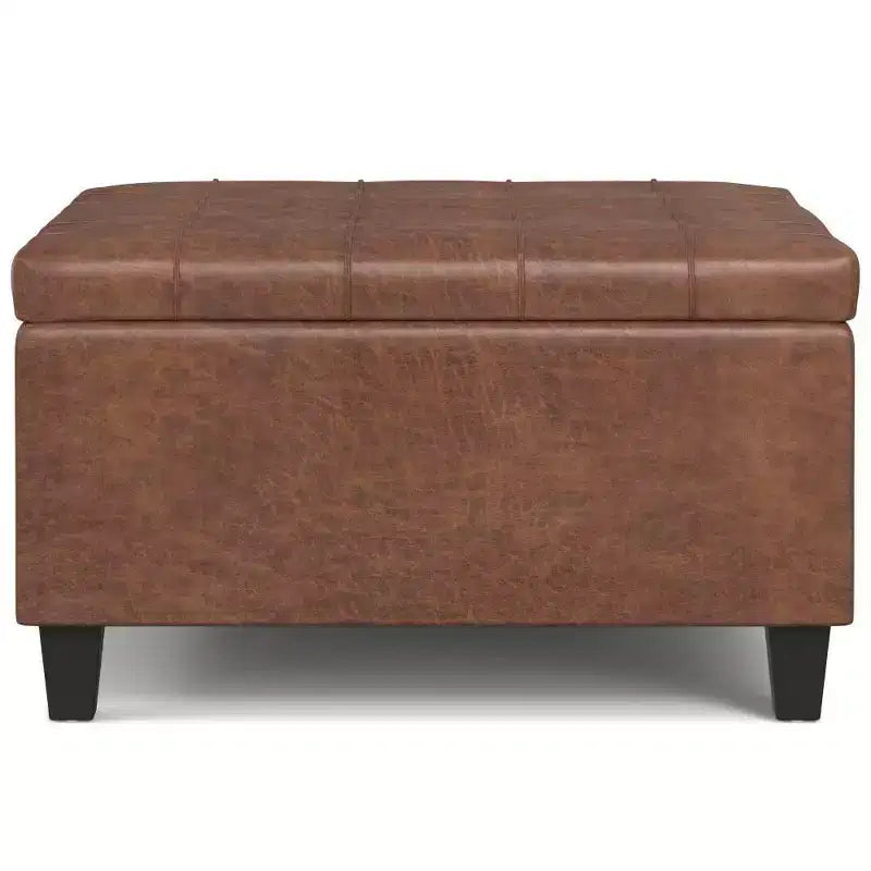 Table basse carrée avec rangement et pouf WyndenHall Elliot