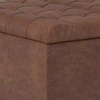 Table basse carrée avec rangement et pouf WyndenHall Elliot