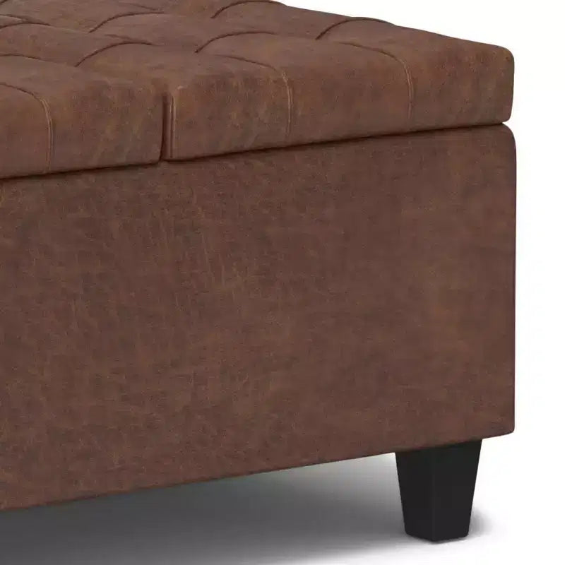 Table basse carrée avec rangement et pouf WyndenHall Elliot