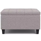 Table basse carrée avec rangement et pouf WyndenHall Elliot