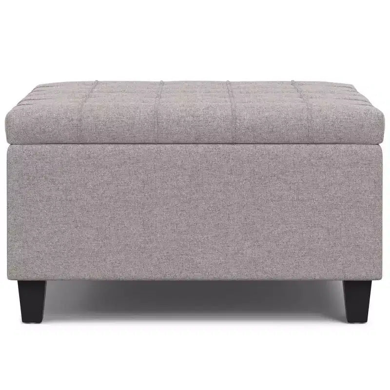 Table basse carrée avec rangement et pouf WyndenHall Elliot