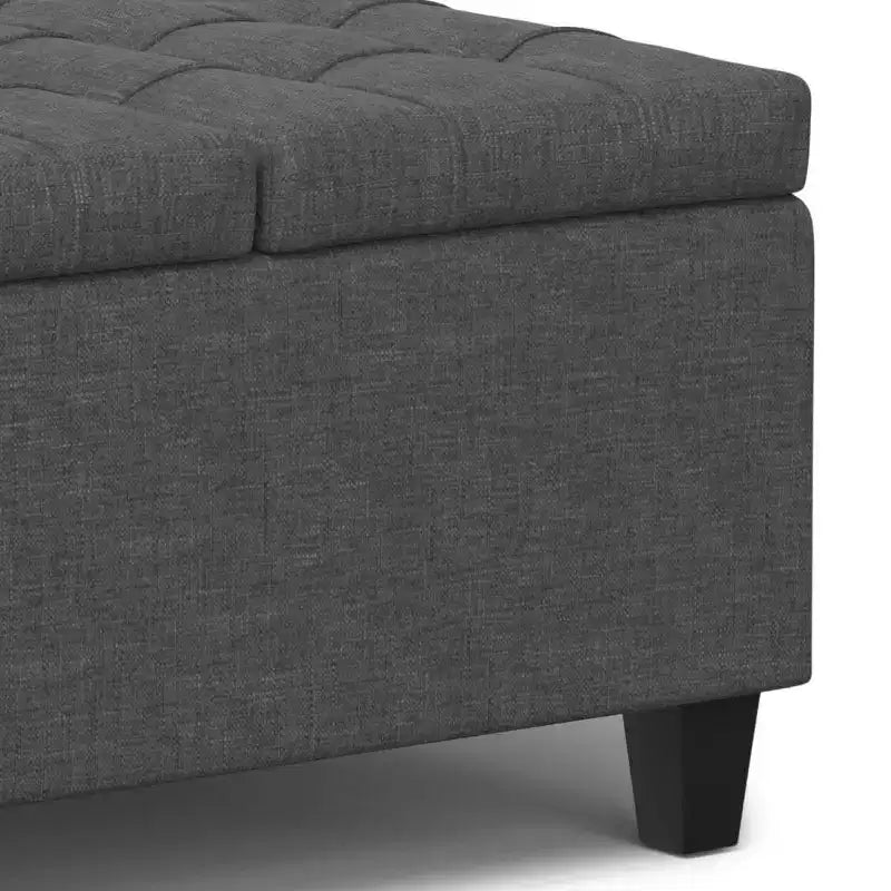 Table basse carrée avec rangement et pouf WyndenHall Elliot