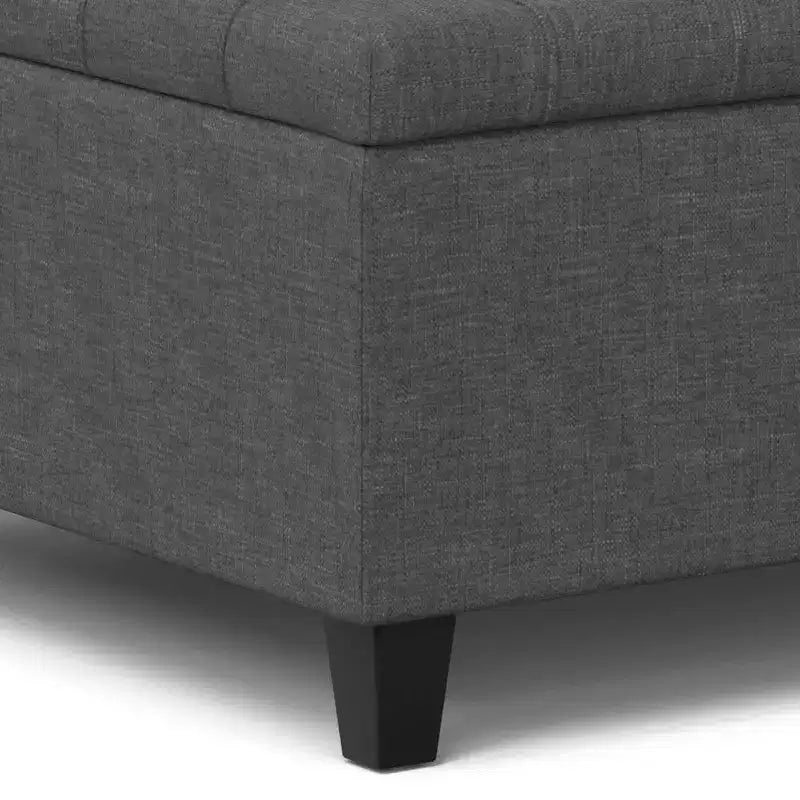 Table basse carrée avec rangement et pouf WyndenHall Elliot