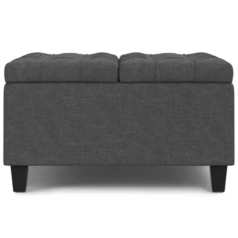 Table basse carrée avec rangement et pouf WyndenHall Elliot