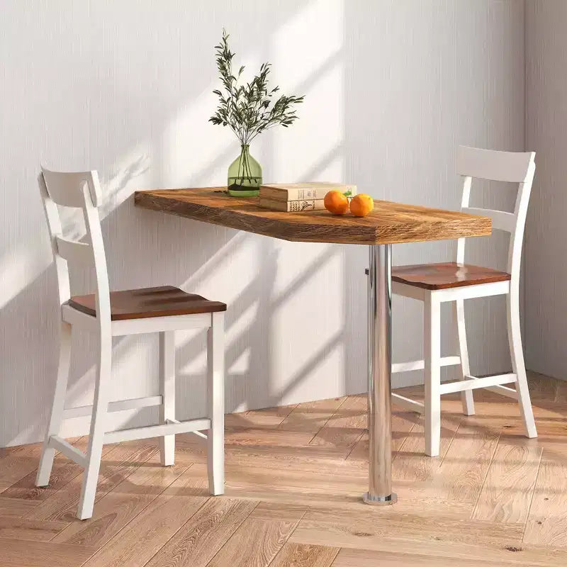 Lot de 4 tabourets de bar en bois Costway, chaises de bar avec cadre en bois de caoutchouc LVL, dossier, repose-pieds Noir/Blanc