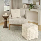 Poufs d'intérieur Mina Victory Lifestyle Loop Dots 40 x 40 x 40 cm Ivoire