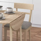 Table à manger pliante HOMCOM, table pliante à abattants pour petits espaces, table de cuisine ronde pliable avec pieds en bois