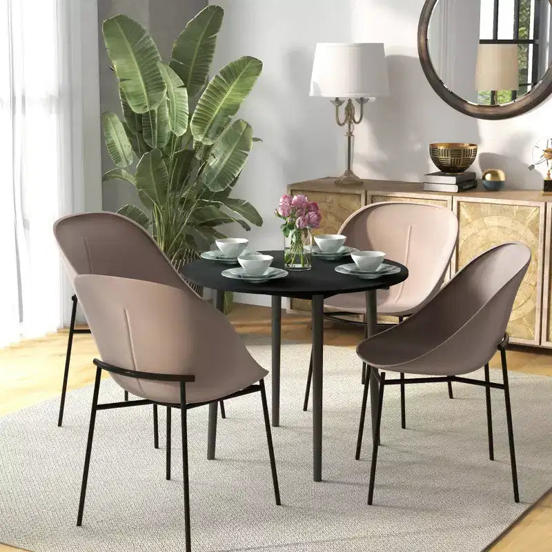 Table à manger pliante HOMCOM, table pliante à abattants pour petits espaces, table de cuisine ronde pliable avec pieds en bois