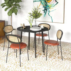 Table à manger pliante HOMCOM, table pliante à abattants pour petits espaces, table de cuisine ronde pliable avec pieds en bois