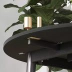 Table à manger pliante HOMCOM, table pliante à abattants pour petits espaces, table de cuisine ronde pliable avec pieds en bois