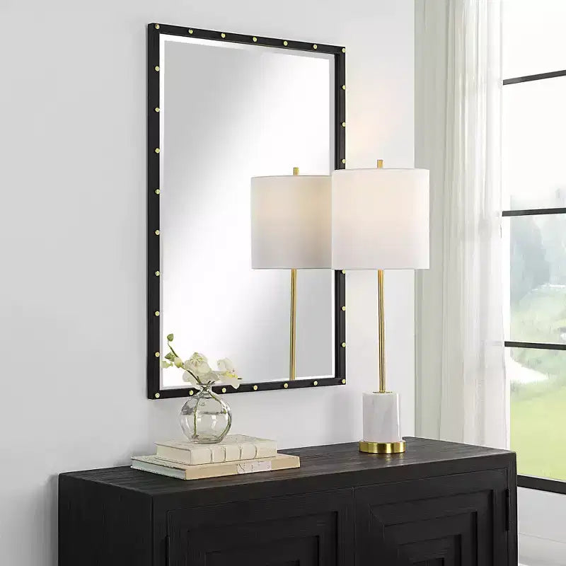 Miroir Mural Rectangulaire Uttermost Benedo Noir 24 x 36