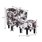 Breighton Home Fauteuil d'appoint avec ottoman Churchill