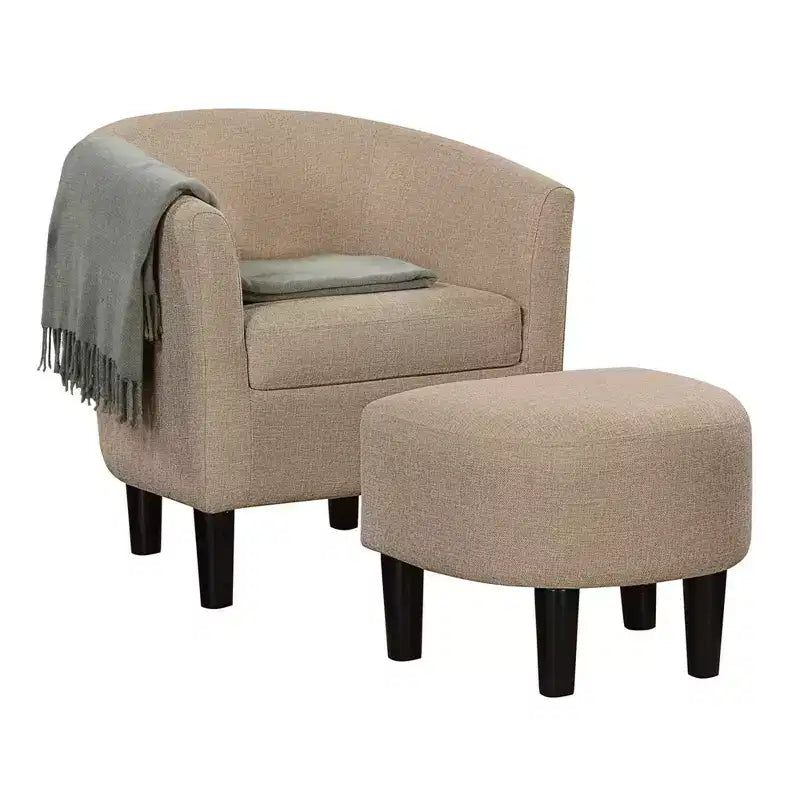 Breighton Home Fauteuil d'appoint avec ottoman Churchill