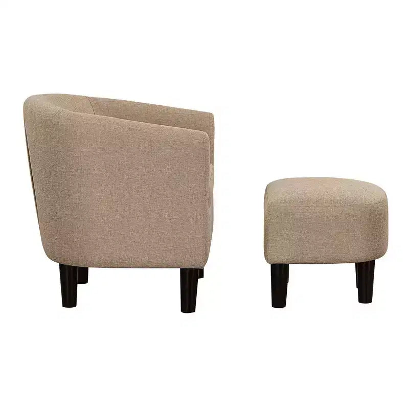 Breighton Home Fauteuil d'appoint avec ottoman Churchill