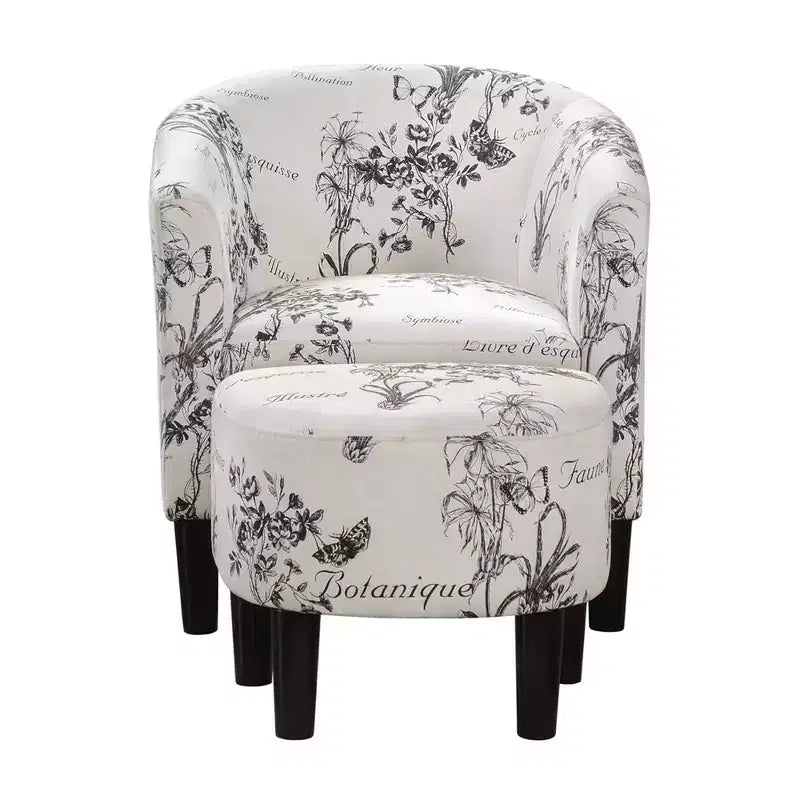 Breighton Home Fauteuil d'appoint avec ottoman Churchill