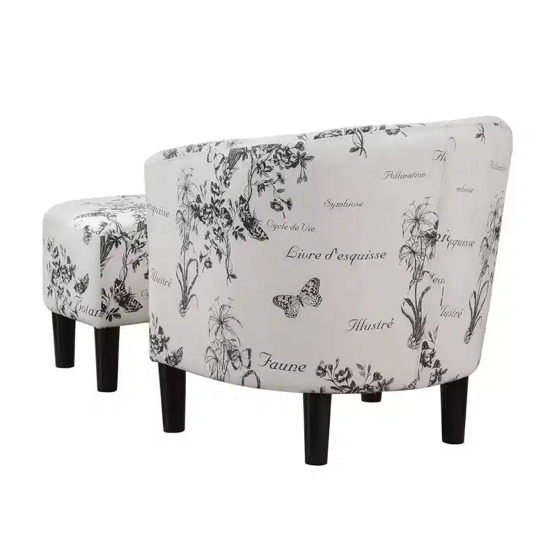 Breighton Home Fauteuil d'appoint avec ottoman Churchill
