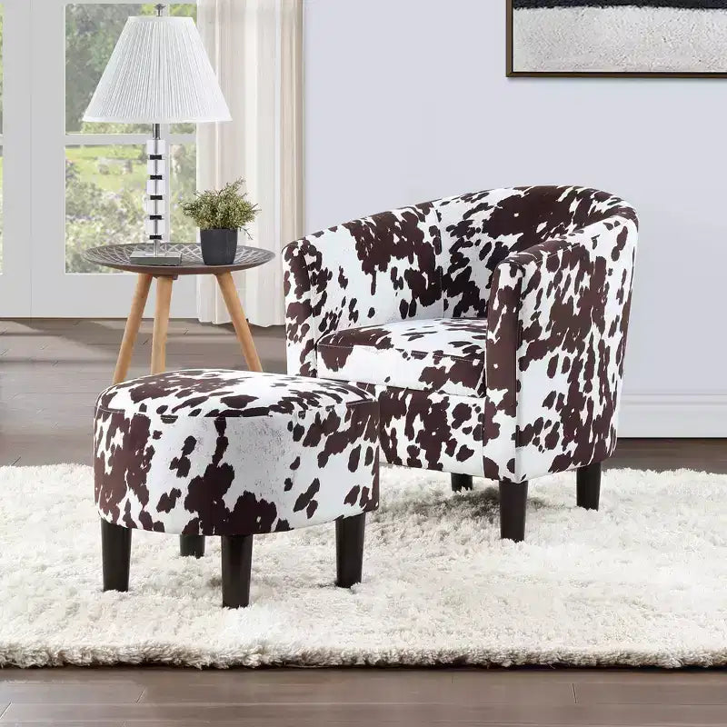 Breighton Home Fauteuil d'appoint avec ottoman Churchill