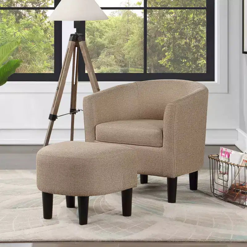 Breighton Home Fauteuil d'appoint avec ottoman Churchill