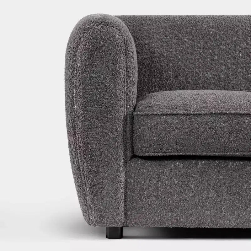 HOMES: Intérieur et Extérieur Fauteuil d'appoint profond Sunhaven Contemporary en tissu bouclé