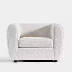 HOMES: Intérieur et Extérieur Fauteuil d'appoint profond Sunhaven Contemporary en tissu bouclé