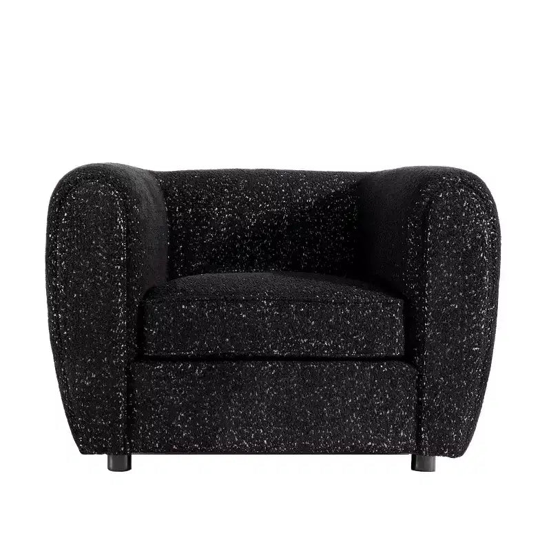 HOMES: Intérieur et Extérieur Fauteuil d'appoint profond Sunhaven Contemporary en tissu bouclé