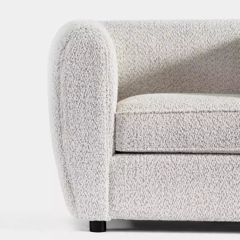 HOMES: Intérieur et Extérieur Fauteuil d'appoint profond Sunhaven Contemporary en tissu bouclé