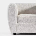 HOMES: Intérieur et Extérieur Fauteuil d'appoint profond Sunhaven Contemporary en tissu bouclé