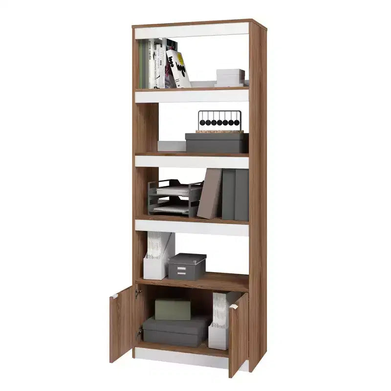 Bibliothèque Manhattan Comfort Ratzer Mid - Century Modern 5 étagères 182 cm