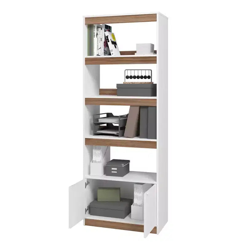 Bibliothèque Manhattan Comfort Ratzer Mid - Century Modern 5 étagères 182 cm