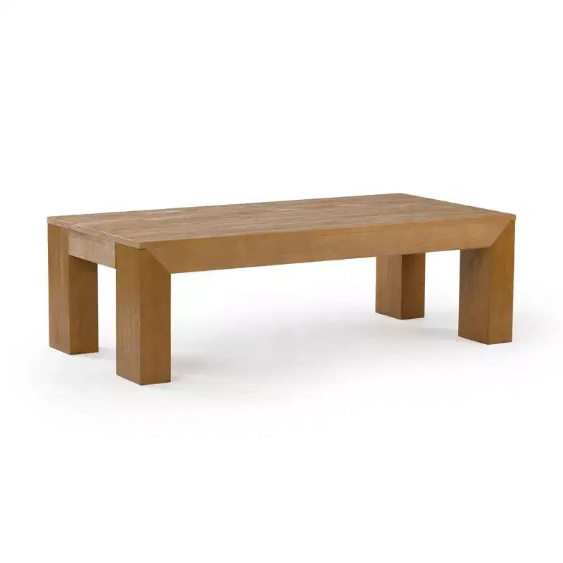 Table basse rectangulaire moderne 48 po Plank+Beam en bois massif, table basse pour salon