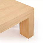 Table basse rectangulaire moderne 48 po Plank+Beam en bois massif, table basse pour salon