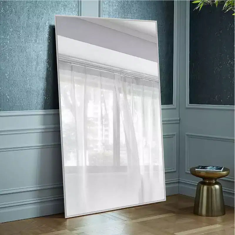 Miroir mural décoratif rectangulaire Dovelina à cadre métallique moderne